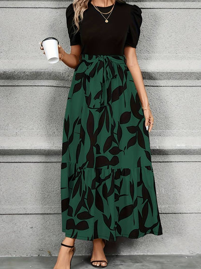 Robe Florale Décontractée à Manches Amples - PanierRoyale