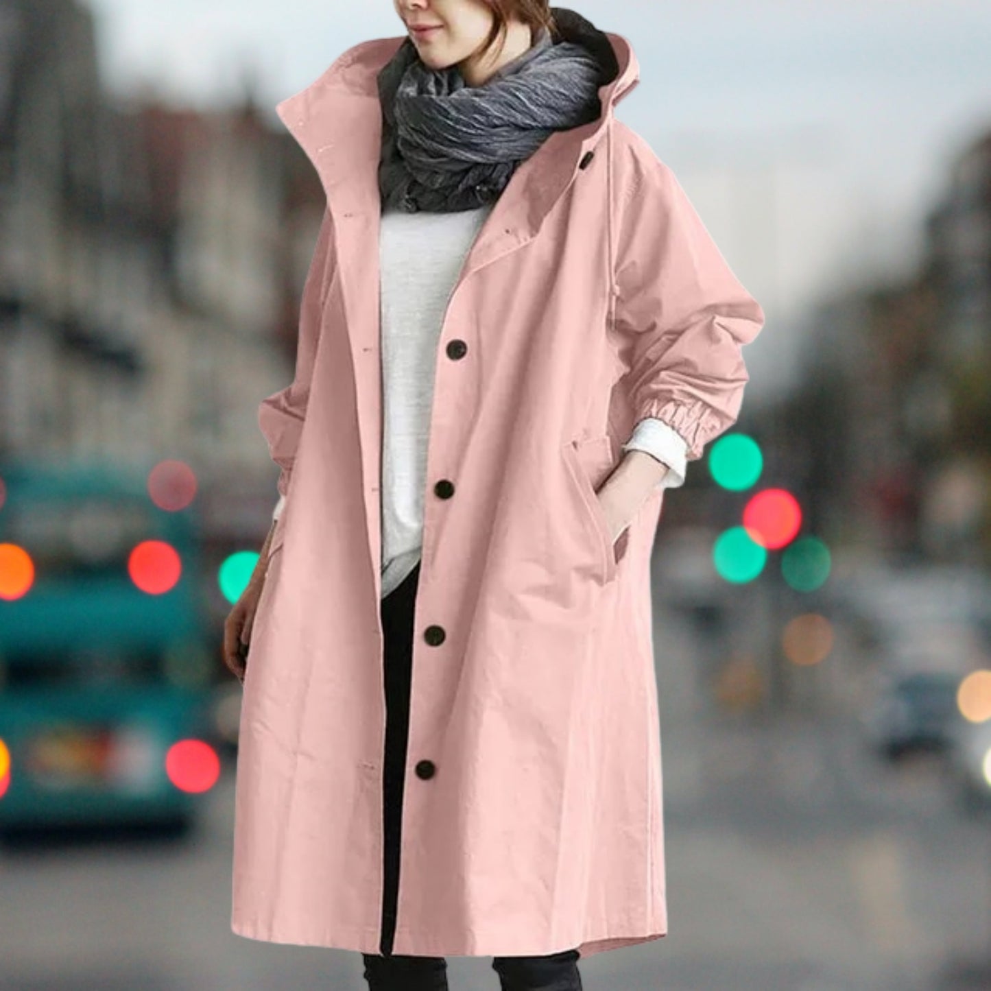 Manteau Femme Étanche avec Capuche