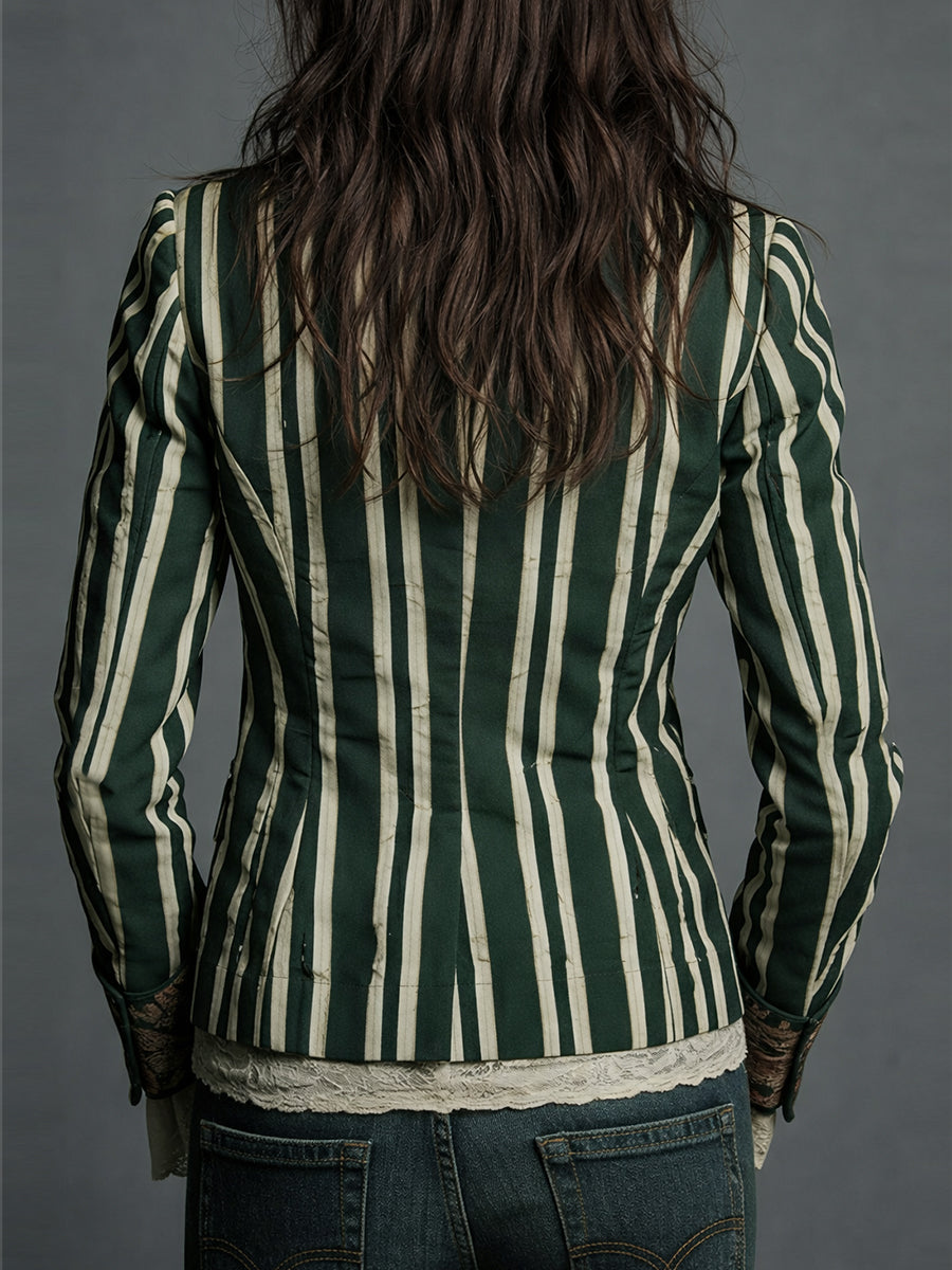 Blazer Femme Polyester Imprimé Floral Coupe Bohème