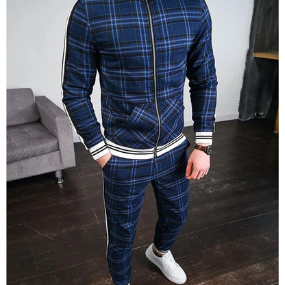Survetement Sport Homme Élastique à Carreaux