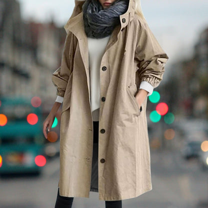 Manteau Femme Étanche avec Capuche