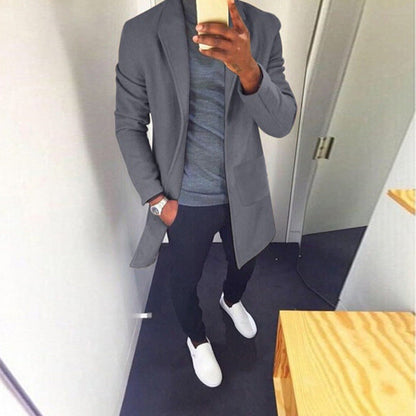Manteau Homme Imperméable Long avec Ceinture pour Soirée - PanierRoyale