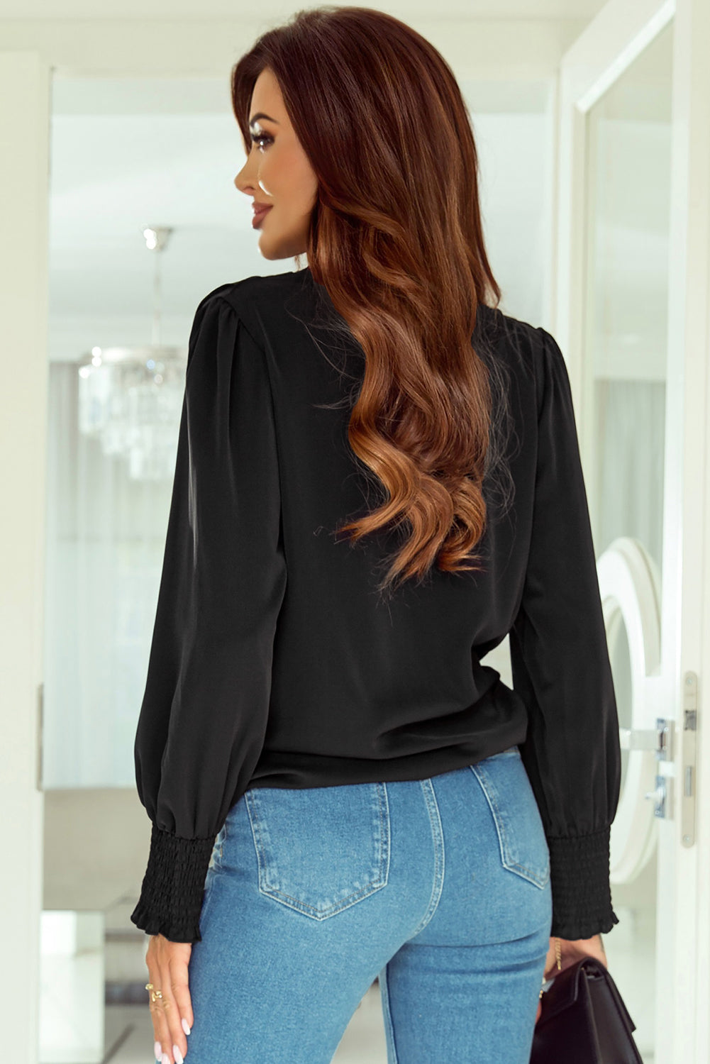 Blouse Féminine à Encolure Arrondie pour Femme