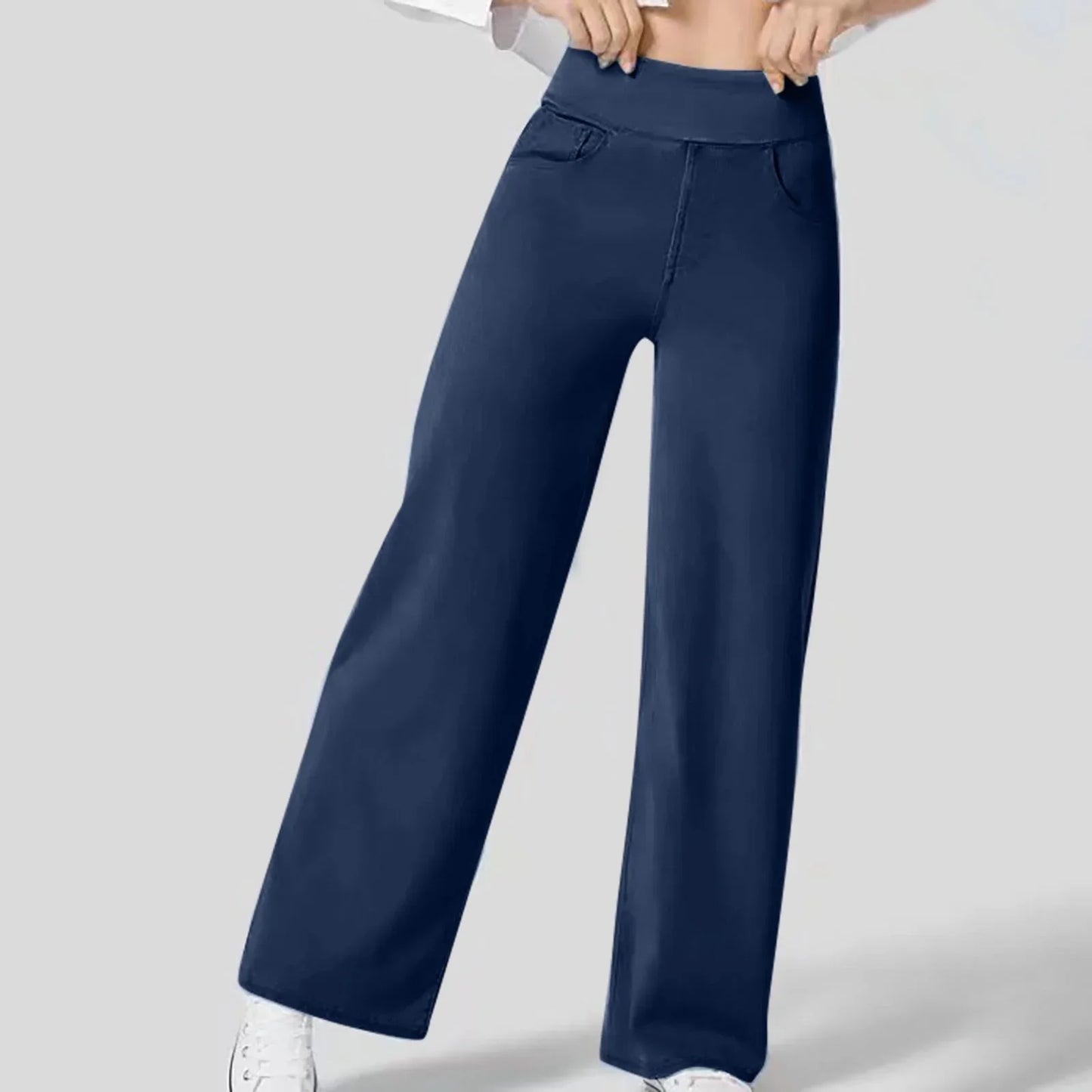 Pantalon Femme Décontracté Taille Haute Élastique - PanierRoyale