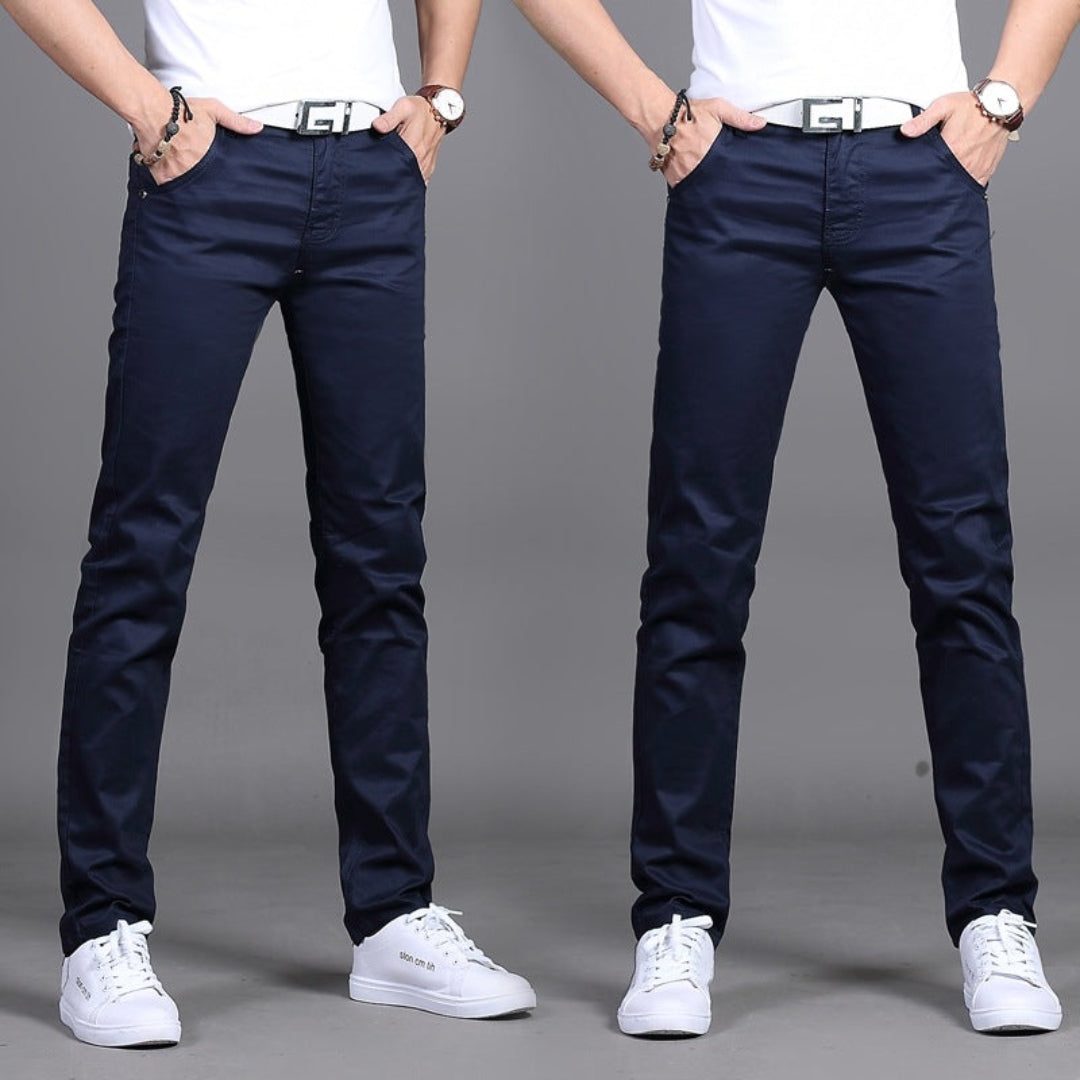 Pantalon Homme Slim Fit Noir pour Travail ou Mariage
