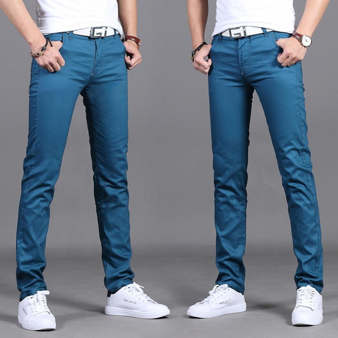 Pantalon Homme Slim Fit Noir pour Travail ou Mariage