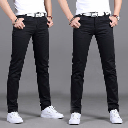 Pantalon Homme Slim Fit Noir pour Travail ou Mariage - PanierRoyale