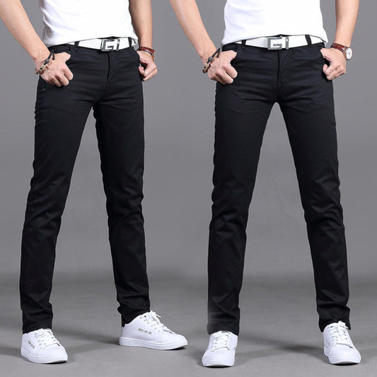 Pantalon Homme Slim Fit Noir pour Travail ou Mariage - PanierRoyale