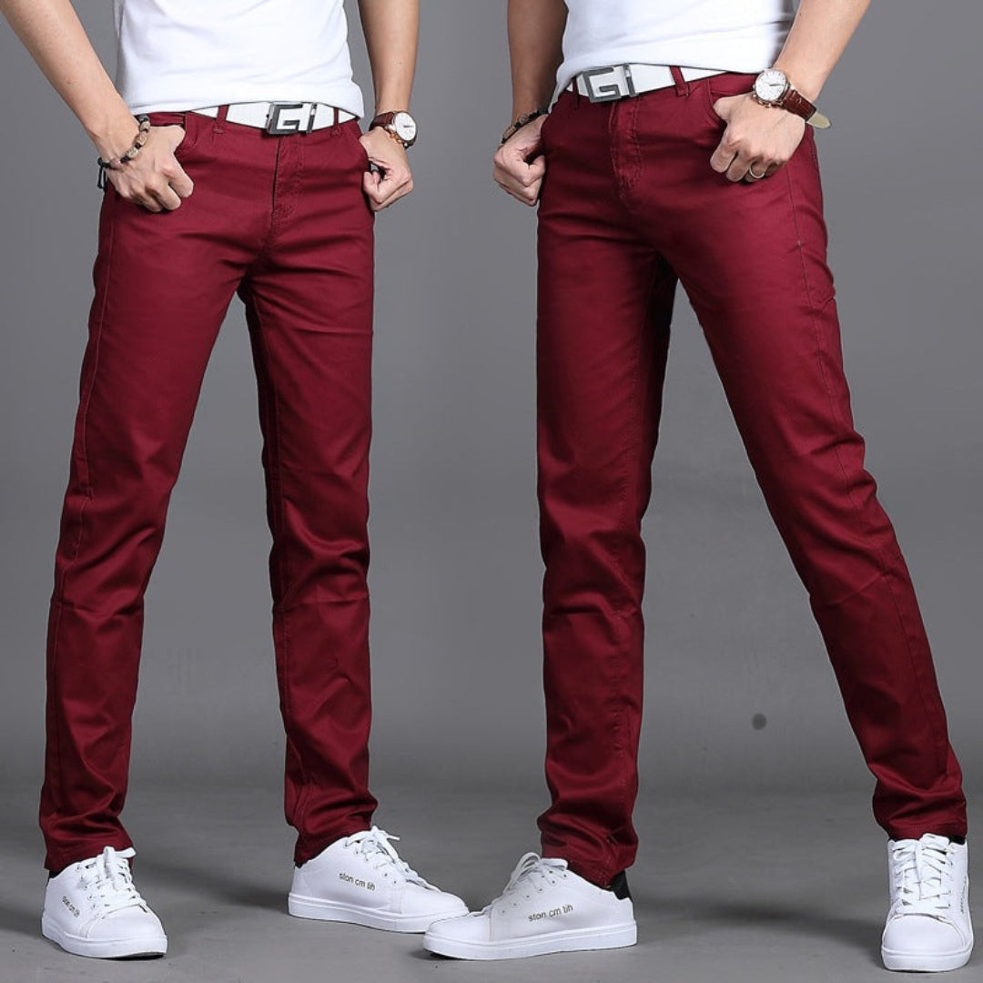 Pantalon Homme Slim Fit Noir pour Travail ou Mariage