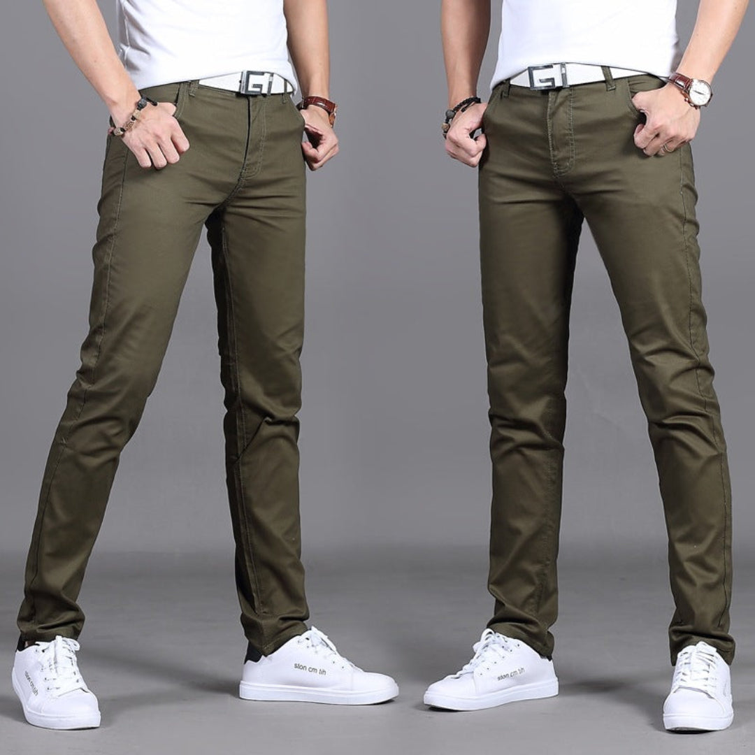 Pantalon Homme Slim Fit Noir pour Travail ou Mariage