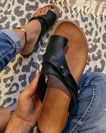 Sandales Mule Femmes en Cuir Écologique et Confortables