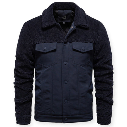 Veste Hiver Homme Doublée et Imperméable avec Capuchon