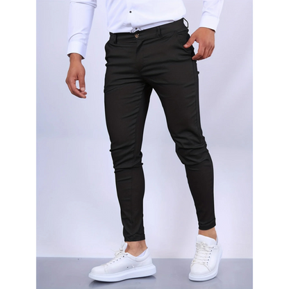 Pantalon Homme Élégant Taille Slim