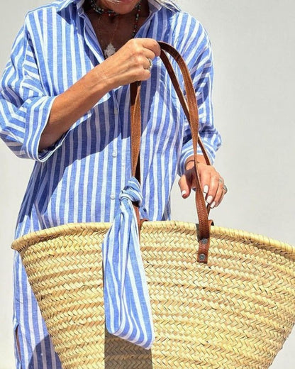 Robe de femme rayée élégante été