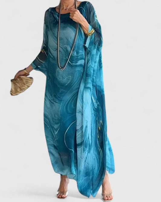 Robe Femme Longue Manches Bouffantes Élégante - BerlinGlamour