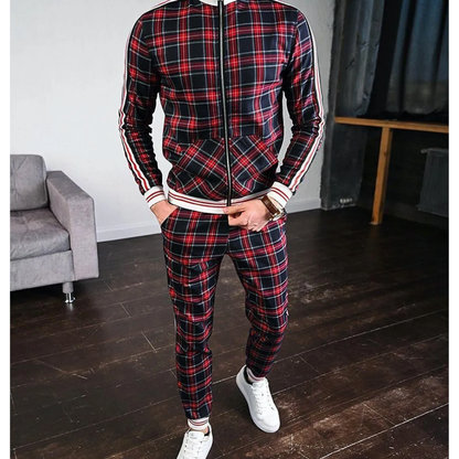 Survetement Sport Homme Élastique à Carreaux