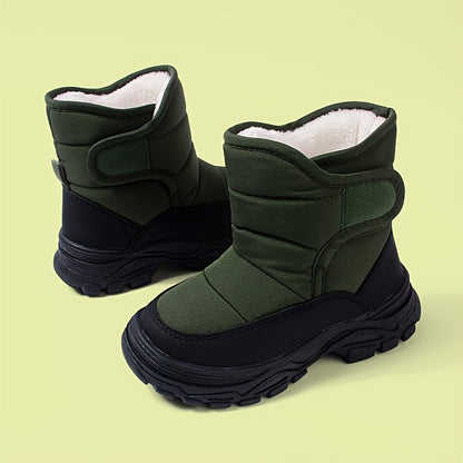 Bottes Enfants Hiver Fourrées Vertes Foncées