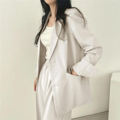 Costume Femme Tailleur 2 Pièces avec Blazer Long