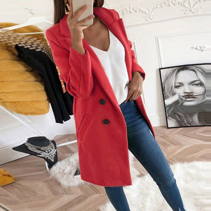 Manteau Femme Élégant Boutons - luxestyle