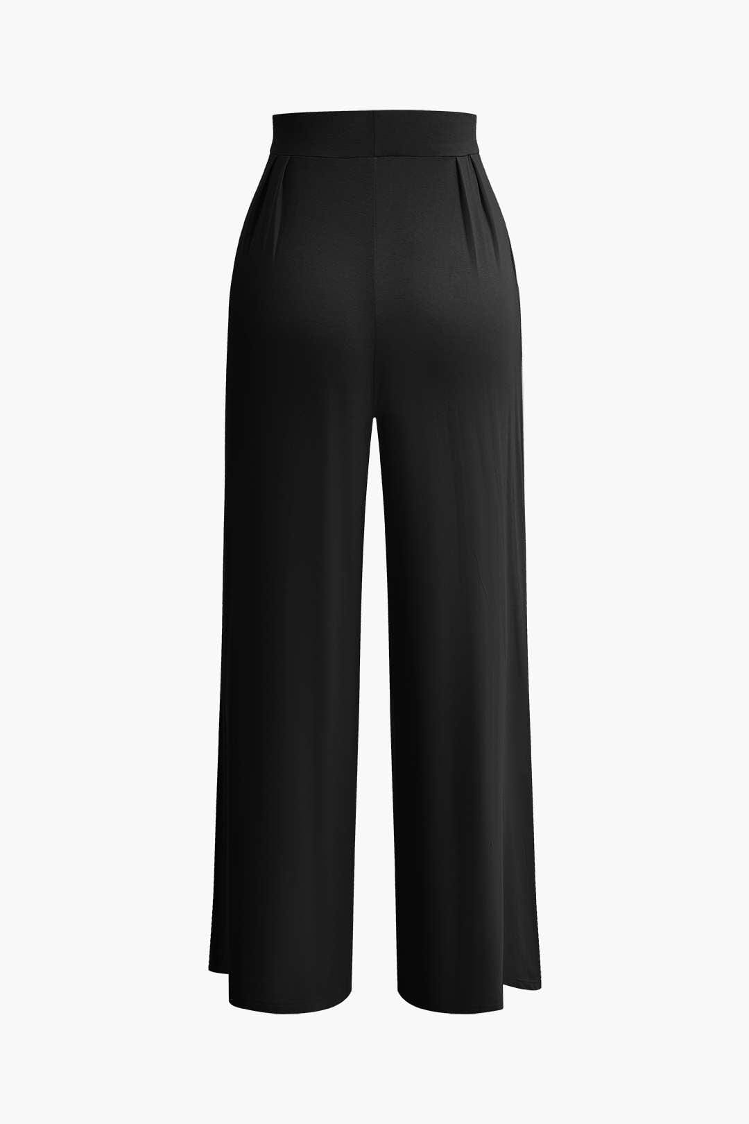 Ensemble Deux Pièces Élégant avec Bandeau et Pantalon Large
