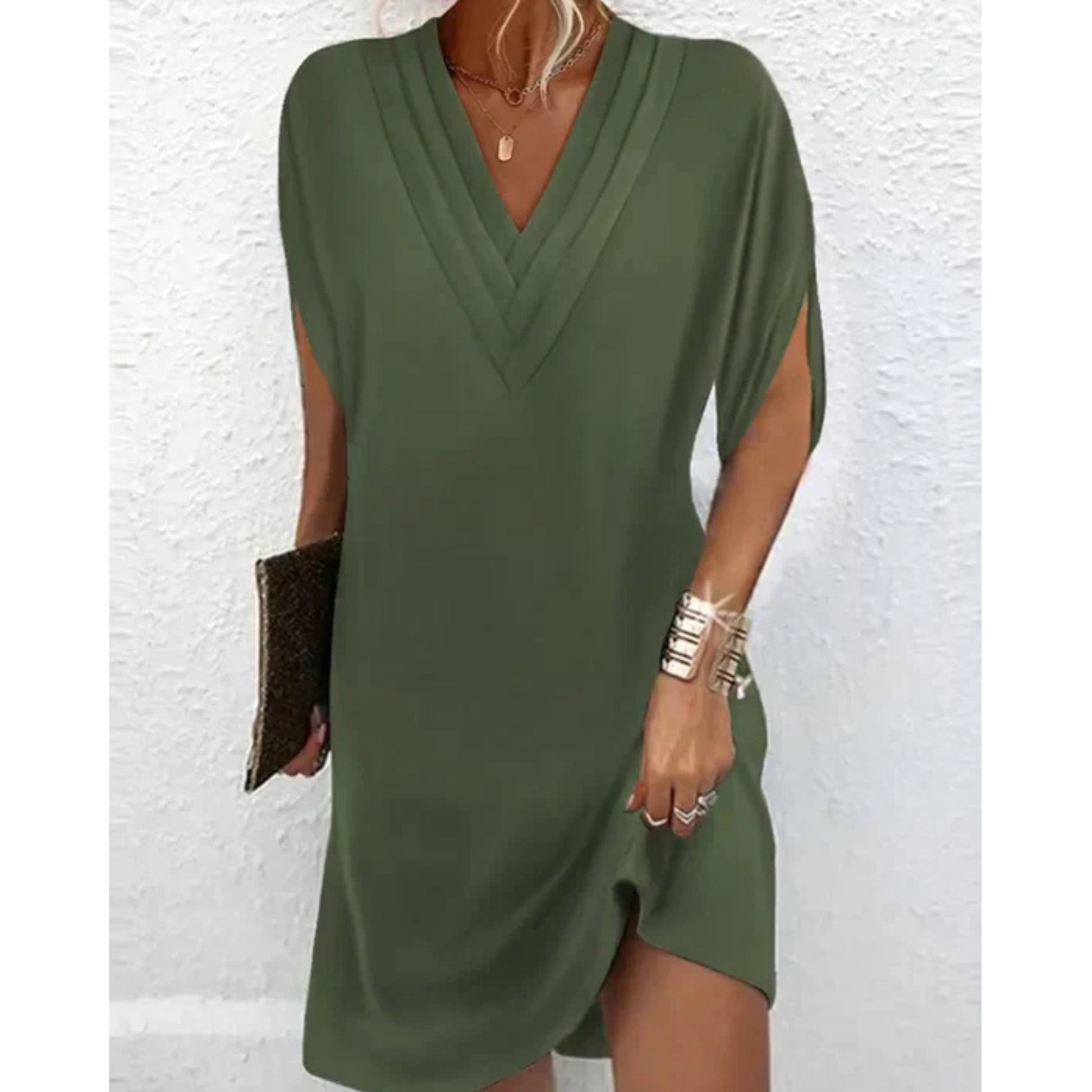 Robe Féminine Élégante en V - luxestyle