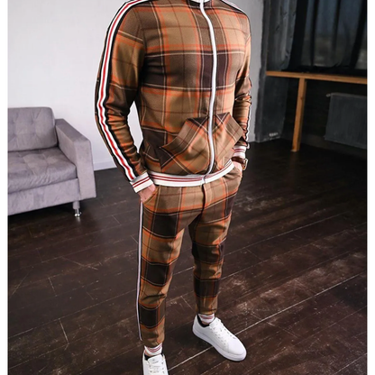 Survetement Sport Homme Élastique à Carreaux