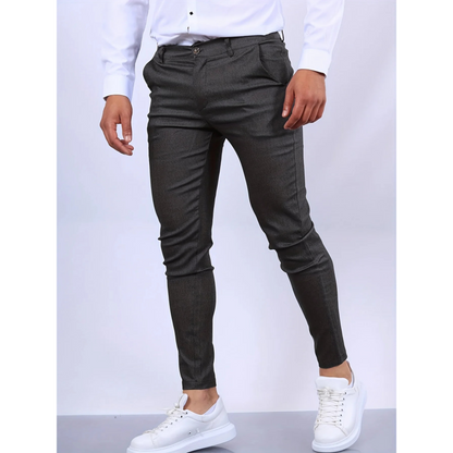 Pantalon Homme Élégant Taille Slim