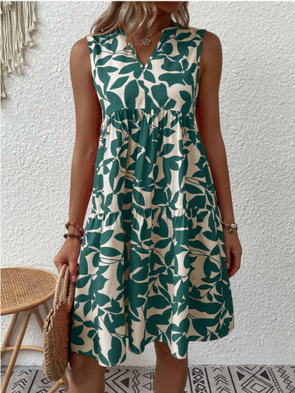 Robe courte Femme en Tissu Imprimé Coupe Ajustée