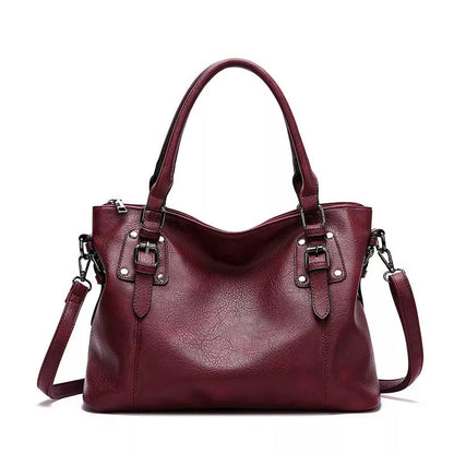 Sac à Dos en Cuir Brun Foncé avec Bretelles Réglables