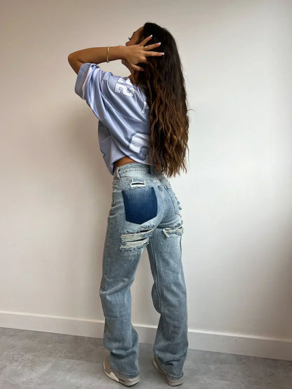 Jeans femme haute taille élégante