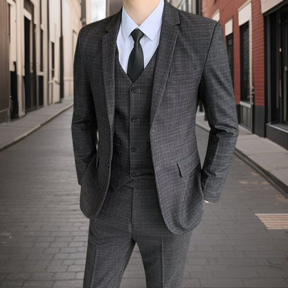 Costume Mariage Classique 3 Pièces Homme Cérémonie Élégant