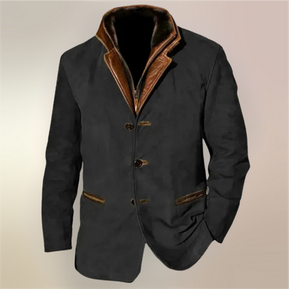 Veste Homme Mélange Laine Confort Coupe Ajustée