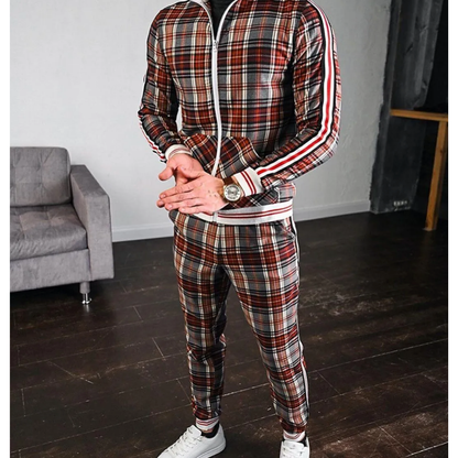 Survetement Sport Homme Élastique à Carreaux