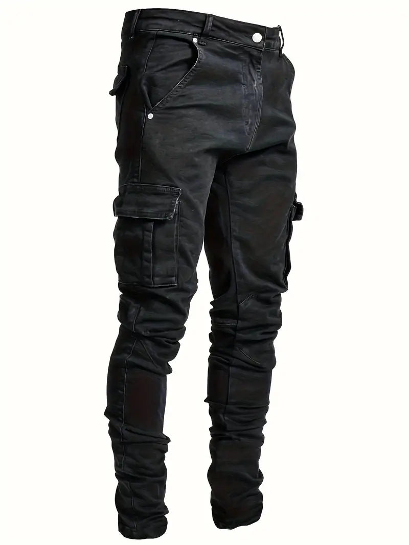 Jean Pantalon Homme Noir 5 Poches