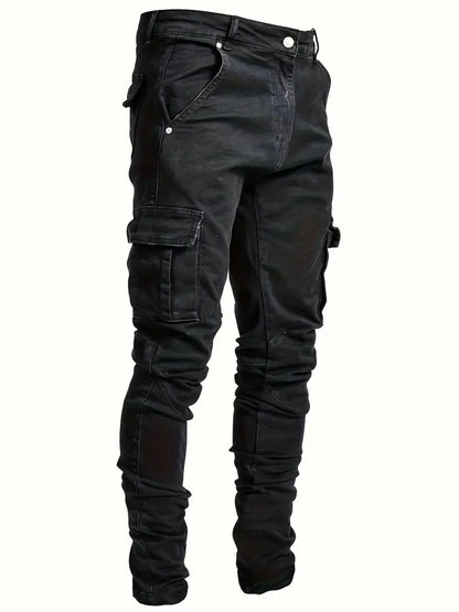Jean Pantalon Homme Noir 5 Poches