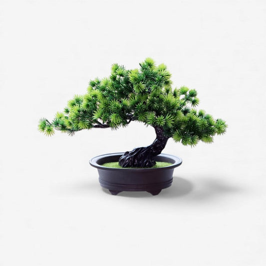 Bonsaï Artificiel en Pot Noir Design Contemporain - PanierRoyale