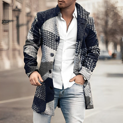 Manteau Homme Hiver Carreaux Détachable et Imperméable