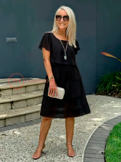 Robe Femme Chiffon Asymétrique Élégante et Légère