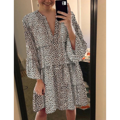 Robe Femme Élégante Léopard Imprimé