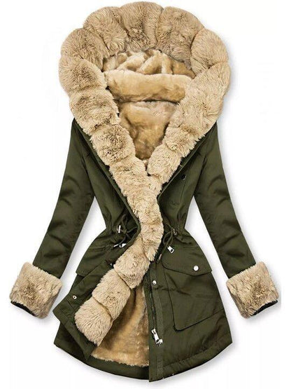 Veste Hiver Femme Doublure Peluche Chaude et Confortable