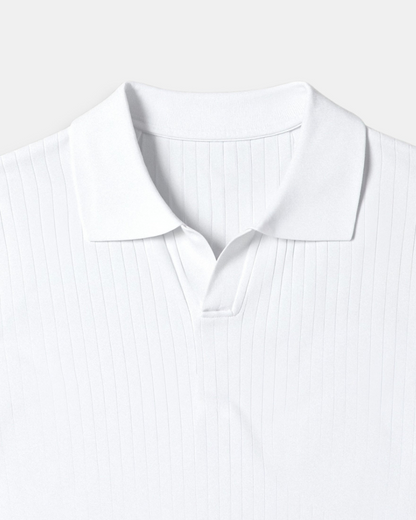 Chemise Polo Homme Slim Fit Col Large