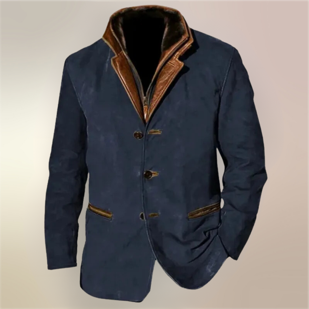 Veste Homme Mélange Laine Confort Coupe Ajustée