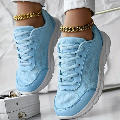 Baskets Femmes Blanc Nubuck Raffinées