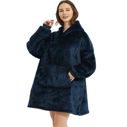 Sweat à Capuche Femme Grande Taille Marine