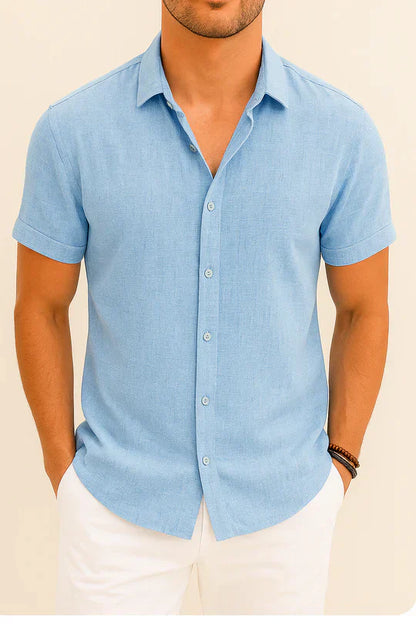 Chemise Homme en Coton Gris Clair Stylish