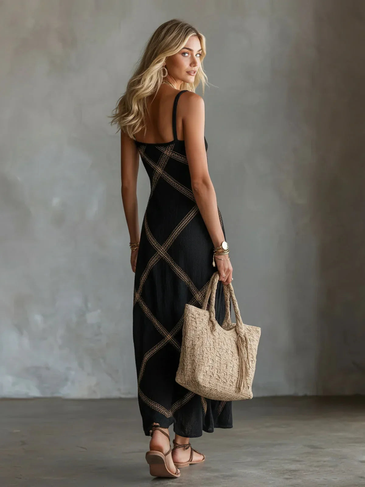 Robe longue Femme Coton Bretelles fines Coupe bohème