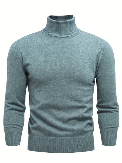 Pull Homme Col Roulé Chic Noir