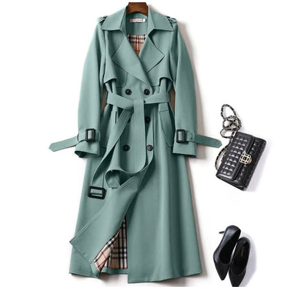 Trench-coat Femme Imperméable Ceinturé Coupe Ajustée Mi-saison