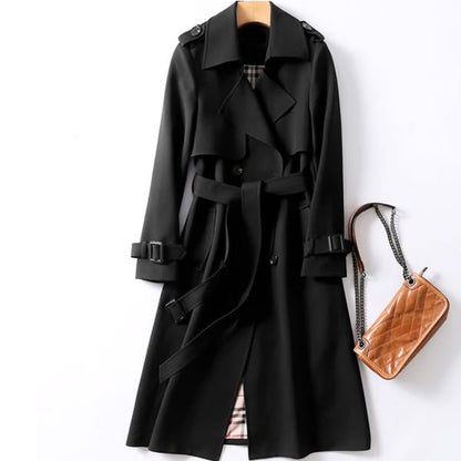 Trench-coat Femme Imperméable Ceinturé Coupe Ajustée Mi-saison