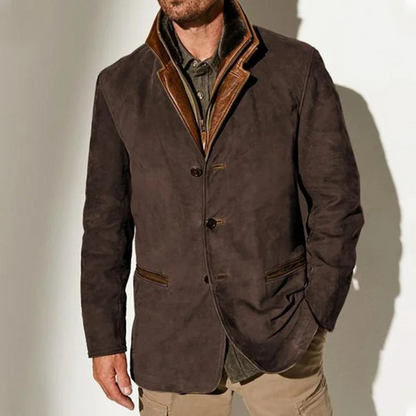 Veste Homme Mélange Laine Confort Coupe Ajustée